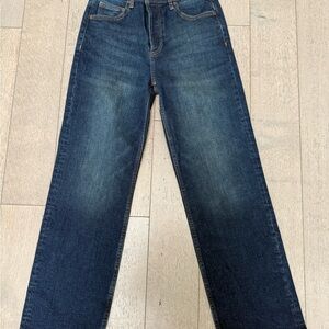 Aritzia High Rise Dark Blue Jeans